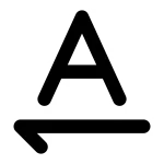 Text Rotation Left SVG Icon